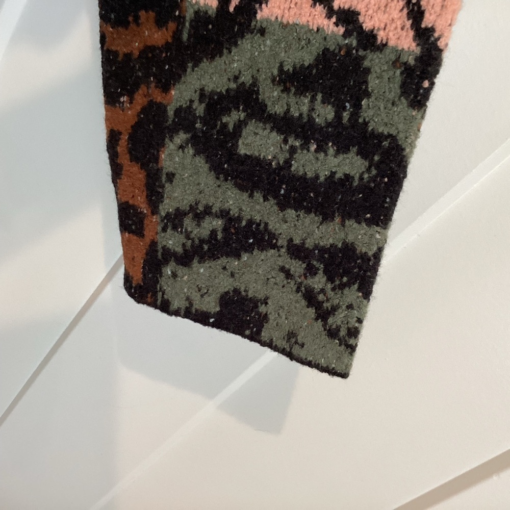 Scotch & Soda Jacquard Graphic Sweater New Medium Leopard Sun Star Anthropologie - Picture 9 of 16